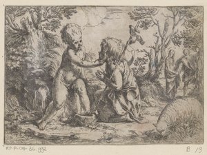 Das Christuskind und der junge Johannes der Täufer von Guido Reni