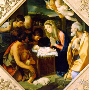 Die Anbetung des Christuskindes, um 1640 von Guido Reni