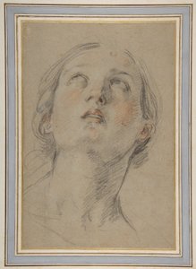 Der Kopf einer Frau, die nach oben schaut (Judith) von Guido Reni
