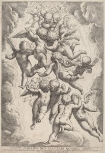 Engel in Herrlichkeit von Guido Reni, after Luca Cambiaso