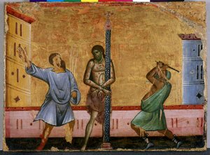 Die Geißelung Christi (Tempera auf Holz)