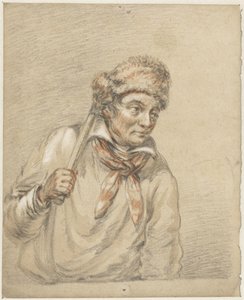 Mann mit Pelzmütze auf dem Kopf von Guillaume Anne van der Brugghen