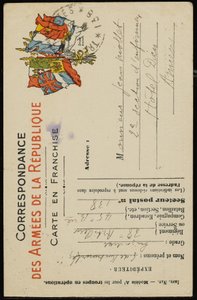 Autographierte Postkarte an Jean Mollet, 31. Juli 1915