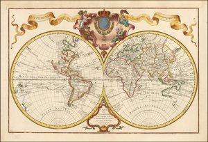 1720 Weltkarte - Mappemonde à l