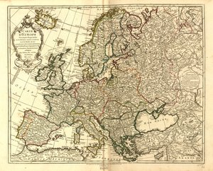 Karte von Europa von Guillaume Delisle