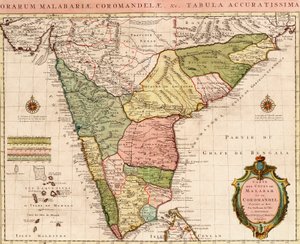 Karte des Indischen Ozeans, um 1722 von Guillaume Delisle