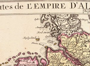 Helgoland (Detail) aus einer Karte des Deutschen Reiches