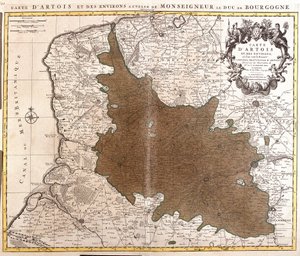 Karte von Artois (Pas de Calais, Frankreich) (Radierung) von Guillaume Delisle