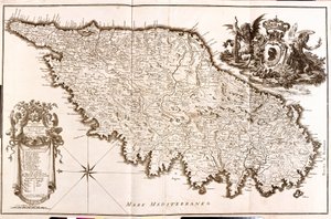 Karte von Korsika (Frankreich) von Guillaume Delisle