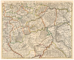 Karte von Moskau von Guillaume Delisle