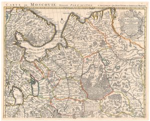 Karte von Moskau von Guillaume Delisle