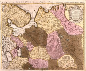 Karte des Großfürstentums Moskau (Russland) von Guillaume Delisle
