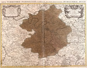 Karte der Île de France (Radierung) von Guillaume Delisle
