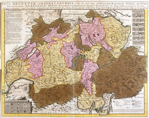 Karte der Schweizerischen Eidgenossenschaft (Radierung)