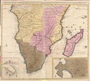 Süd Gabun, großer Teil der Republik Kongo (außer Norden), großer Teil der Demokratischen Republik Kongo (außer Norden), großer Teil von Uganda (außer Norden), großer Teil von Kenia (außer Norden), Süd-Somalia, Ruanda, Burundi, Tansania, Angola von Guillaume Delisle