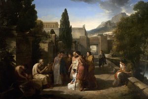 Homer singt seine Ilias am Tor von Athen, 1811 von Guillaume Guillon Lethière