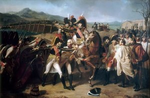 Überraschung an der Brücke über die Donau am 13. November 1805 von Guillaume Guillon Lethière