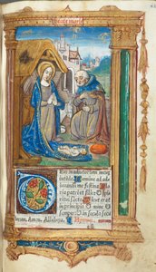 Stundenbuch (Gebrauch von Rom): fol. 34r, Die Geburt Christi von Guillaume Le Rouge
