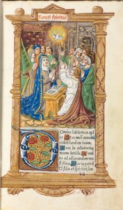 Gedrucktes Stundenbuch (Gebrauch von Rom): fol. 58r, Pfingsten