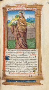 Gedrucktes Stundenbuch (Gebrauch von Rom): fol. 98r, Johannes der Täufer von Guillaume Le Rouge