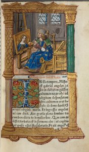 Gedrucktes Stundenbuch Gebrauch von Rom: fol.18r, St. Lukas, 1510