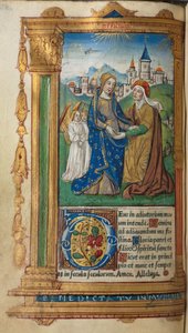 Gedrucktes Stundenbuch Gebrauch von Rom: fol.29v, Die Heimsuchung, 1510