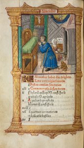 Gedrucktes Stundenbuch Gebrauch von Rom: fol. 12v, November Kalenderseite, 1510 von Guillaume Le Rouge
