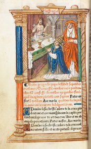 Gedrucktes Stundenbuch Gebrauch von Rom: fol. 96v, Messe des Heiligen Gregor, 1510
