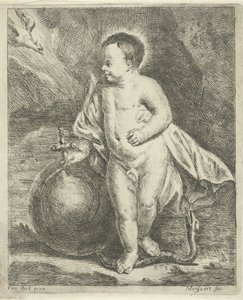 Christuskind mit Weltkugel und Schlange