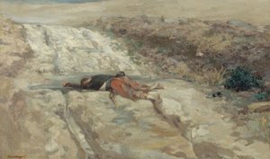 Szene des Krieges von 1870: Toter Soldat auf einem Schlachtfeld, um 1870 von Guillaume Regamey