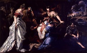 Moses wird aus dem Nil gerettet von Guiseppe Nicola Nasini