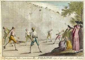 Il Pallone aus Giuochi, Trattenimenti e Feste Annue che si Costumano in Toscana e Specialmente in Firenze, veröffentlicht 1790 von Guiseppe Piattoli