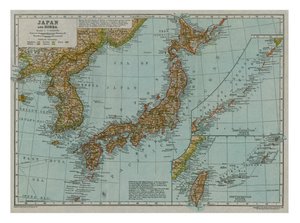 Karte von Japan und Korea, ca. 1910
