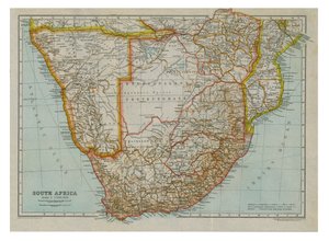 Karte von Süd-Südafrika, ca. 1910 von Gull Engraving Company
