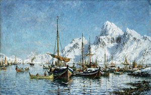 Vom Hafen von Solvaer von Gunnar Berg