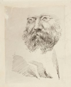 Direktor C.A. Zitting, Porträtstudie, Gesicht von Gunnar Berndtson