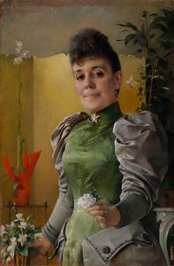Porträt Frau Maria von Wahlberg (geb. Sinebrychoff) von Gunnar Berndtson