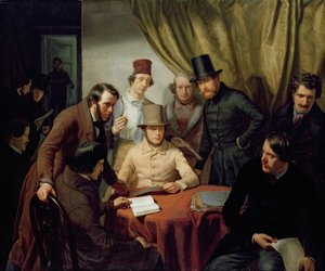 Die Mitglieder des Hamburger Künstlerclubs, 1840