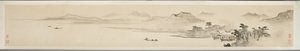 Landschaft mit Fischer und Gedicht (Tinte auf Papier) von Guo Xu Guo Xu