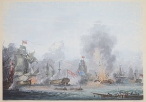 Schlacht auf der Reede von Gustaf Boberg