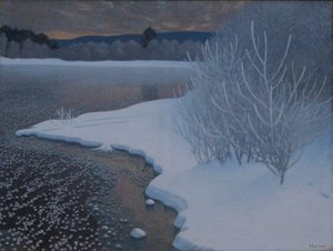 Raureif auf Eis von Gustaf Edolf Fjaestad