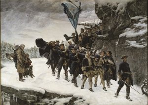 Heimbringen des Leichnams von König Karl XII. von Schweden, 1884