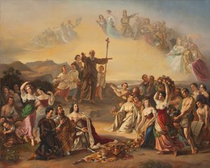 Der heilige Severin segnet das Land Österreich