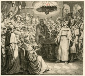 Martin Luther vor Kaiser Karl, neben ihm sein Bruder Ferdinand