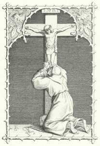 Martin Luther in geistiger Qual (Stich) von Gustav Ferdinand Leopold Konig