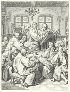 Martin Luther übersetzt die Bibel ins Deutsche (Stich) von Gustav Ferdinand Leopold Konig