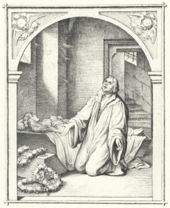 Martin Luther mit dem toten Körper seiner Tochter Magdalena, 1542