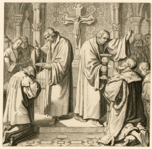 Die Kommunion, Luther gibt sie dem Kurfürsten Johann Friedrich (Johann Friedrich I. von Sachsen) von Gustav Ferdinand Leopold Konig