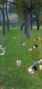 Nach dem Regen Garten mit Hühnern in St. Agatha, 1898