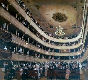 Auditorium im alten Burgtheater, Wien, 1888 von Gustav Klimt